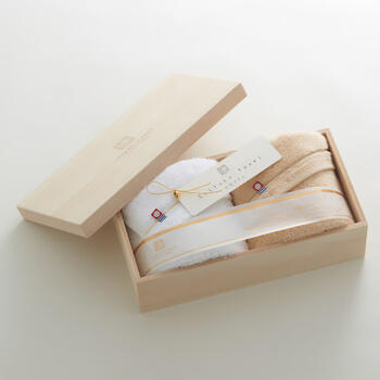 至福タオルフェイスタオル2枚セット（木箱入）