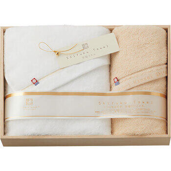至福タオルバス・フェイスタオル各1枚セット（木箱入）