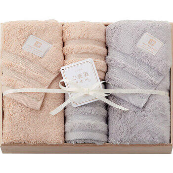 ご褒美タオルバス・フェイスタオル各2枚セット（木箱入）