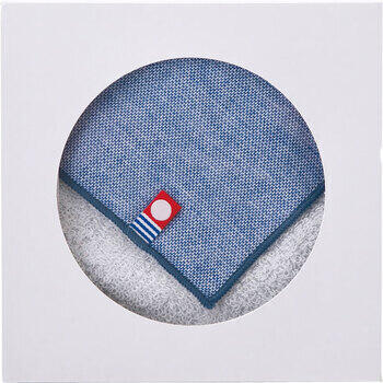 今治ガーゼ＆パイルミニハンカチ　ネイビー