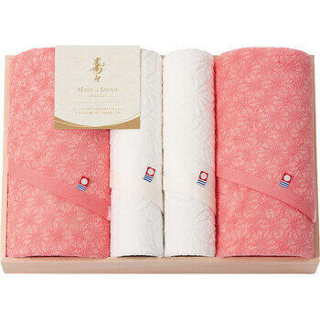 寿々~じゅじゅ~バス・フェイスタオル各2枚セット（木箱入）