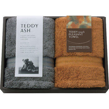 テディアッシュもふもふタッチフェイスタオル2枚セット