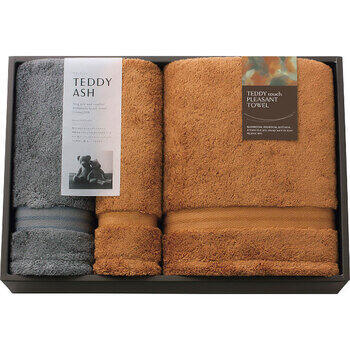 テディアッシュもふもふタッチバス・フェイス・ハンドタオル各1枚セット
