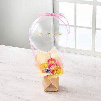 【生花】フラワー×バルーンアレンジサンキュー