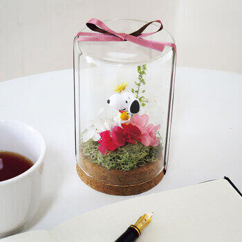 スヌーピーテラリウムＨＵＧ（プリザーブドフラワー）
