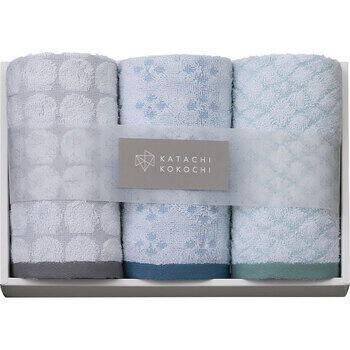 カタチココチフェイスタオル3枚セット