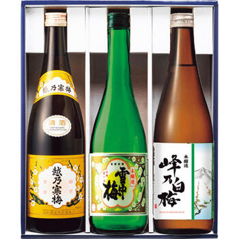 新潟銘酒「越後三梅」飲みくらべ