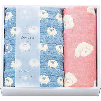 6重織ガーゼフェイスタオル・ハンカチセット