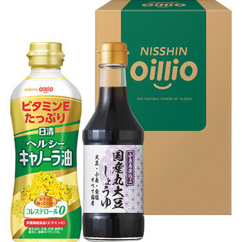 日清　ヘルシーオイル＆小豆島醤油ギフト（2本）