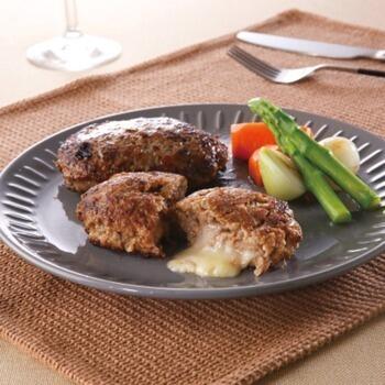チーズイン近江牛ハンバーグ ゴロゴロ牛肉入り近江牛ハンバーグ（2種4個）