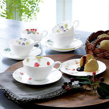 ルーシーガーデン5客アソートティー・コーヒー碗皿