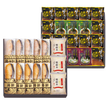 そのまま食べれる鮭切り身フリーズドライと金賞健康米セット