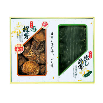 国内産原木香信椎茸（20g）・昆布（25g）詰合せ