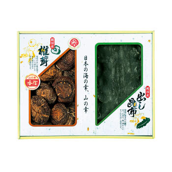 国内産原木香信椎茸（25g）・昆布（35g）詰合せ