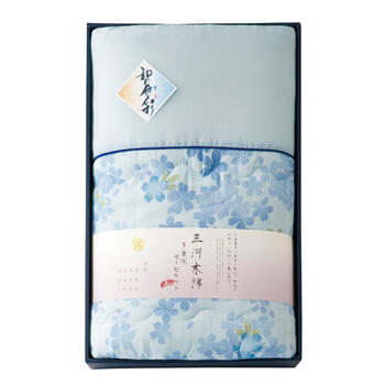 三河木綿 ダブルガーゼ 肌布団 WK1021BL