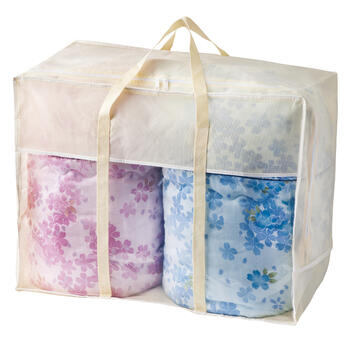 三河木綿ダブルガーゼ羽毛タッチ中わた肌布団2P