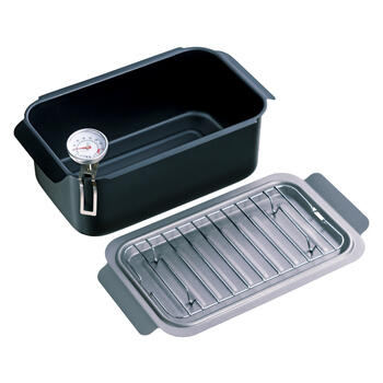 和平フレイズ IH対応角型揚げ鍋（温度計・アミ付）