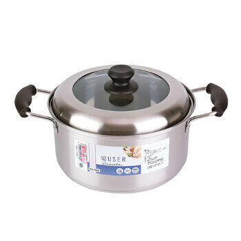 IH対応両手鍋24cm（ガラス窓付蓋） RB-2318