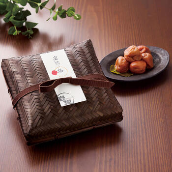 紀州産南高梅はちみつ梅竹籠入（300g）