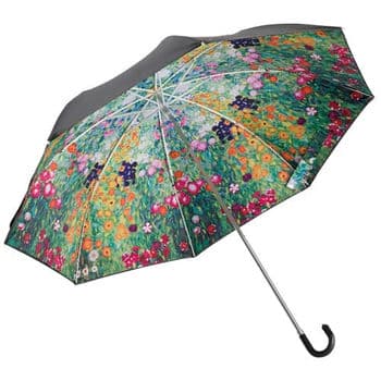 晴雨兼用名画折りたたみ傘 クリムトフラワーガーデン