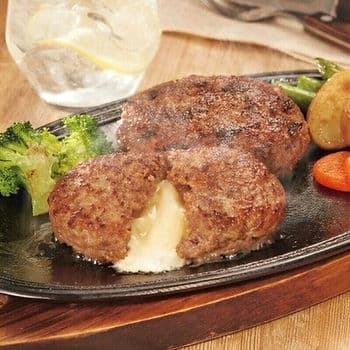 【近江スエヒロ】チーズイン近江牛ハンバーグ　ゴロゴロ牛肉入り近江牛ハンバーグ2種セット