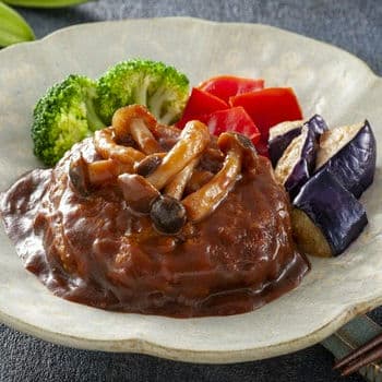 銀座よし田 銀座のひとさら「彩り野菜のデミハンバーグ」