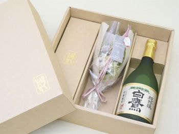 【ミニブーケ入り】生もと・吟醸純米 超特撰白鷹